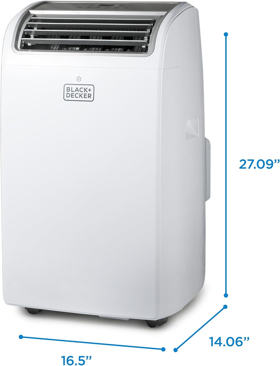BLACK+DECKER Portable Air Conditioner. 12.000 BTU for Rooms Up To 550 Sq. Ft.. Portable AC with Follow Me Remote Control & Window Kit.