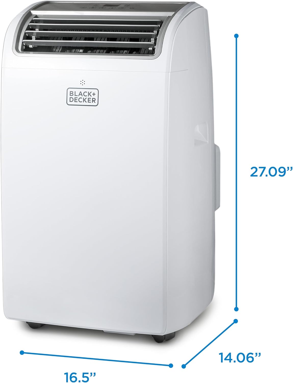 BLACK+DECKER Portable Air Conditioner with Heat. 14.000 BTU with 12.000 BTU Heating for Rooms Up To 700 Sq. Ft.. Portable AC with Follow Me Remote Control.